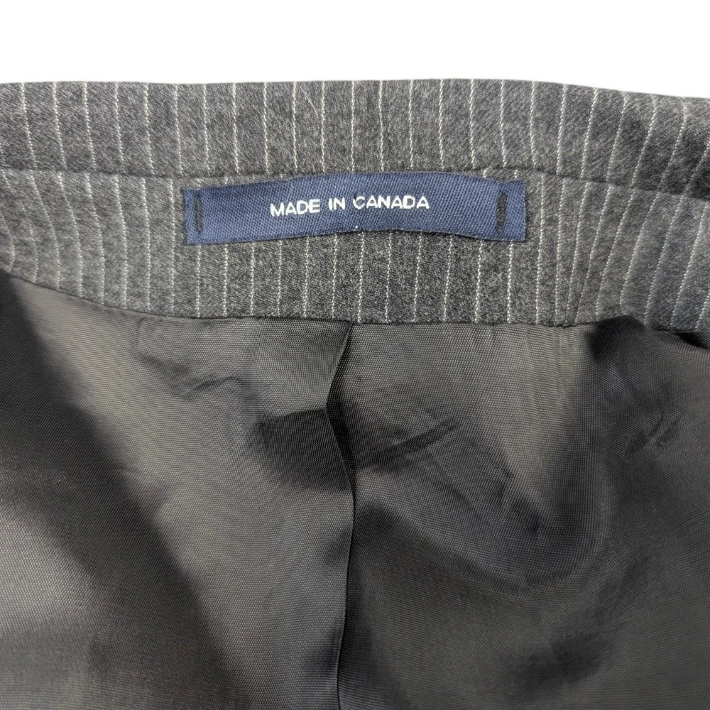 Frank Stella Mens Gray Pinstripe Wool Cashmere Suit 2 Piece Set 40R 35x30 Canada